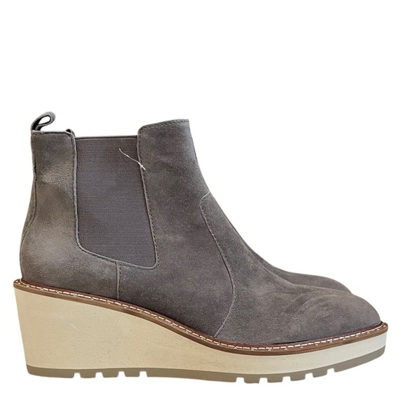CECELIA NEW YORK Shoes - NWOB Cecelia New York Gemma Slip-on Suede Low Wedge Ankle Boots size 9.5